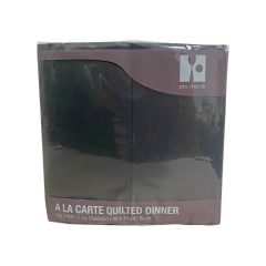Pro.mundi Dinner Napkins 1/8 Fold - Black Quilted 100/pack