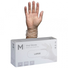 Powder Free Clear Vinyl Glove - Large