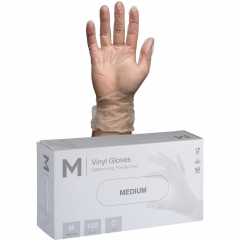 Powder Free Clear Vinyl Glove - Medium