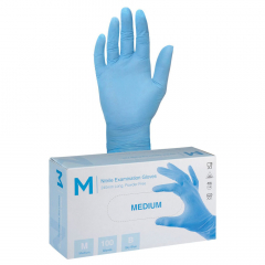 Nitrile Glove Blue Powder Free Medium 100/pack
