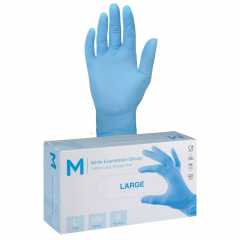 Nitrile Glove Blue Powder Free Large