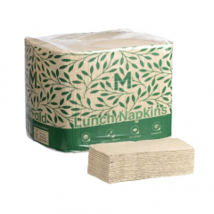 Lunch Napkins 1/8 Fold - Kraft 300x300mm 1 ply 500/pack