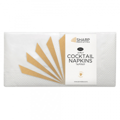 2 Ply White Cocktail Serviettes