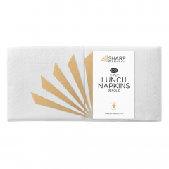 Napkin Lunch White 2 Ply 1/8 Fold - 200/pack