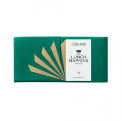 2 Ply Green Lunch Napkin - 1/4 fold