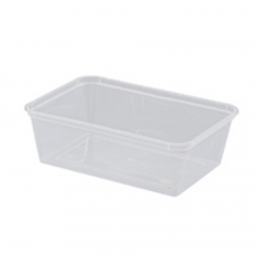 Essentials Collection Plastic Rectangle Container Clear 750ml