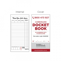 Duplicate Carbonless Docket Book 50 Sheet 170mm x 85mm