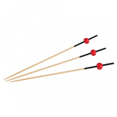 Earth Essentials Bamboo Skewer 120MM Black Red 100 per pack