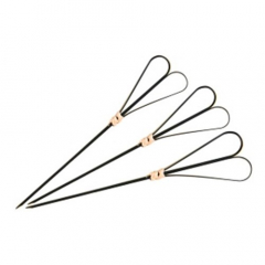 Earth Essentials Bamboo Skewer Heart 120MM Black 100 p/pack