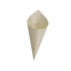 Earth Essentials Food Cone Bio Wood 180MM Long 50 per pack