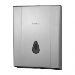Soft Clean Slimfold Hand Towel Dispenser Metallic Grey