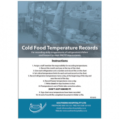 Food Temperature Record Pad