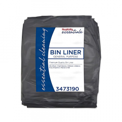 Essentials General Purpose Garbage Bag HDPE Black 82L-500 p/ctn