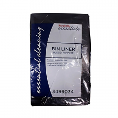 Essentials General Purpose Garbage Bags Black 140L - 200 p/carton