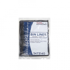Essentials General Purpose Garbage Bags Black 240L - 200 p/carton