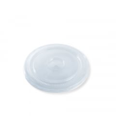 Detpak Flat Clear Recyclable Lid 12/16/20/24oz - 50/Sleeve