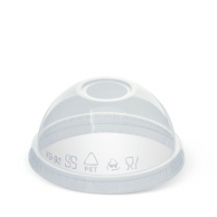 Detpak Medium PET Dome Clear Lid - 50/Sleeve