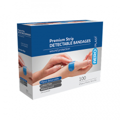 Aeroplast Metal Detectable Plasters 100/Box
