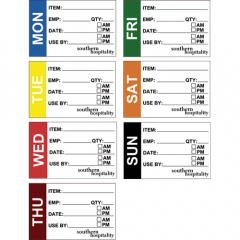 75mm Removable Square Day Labels - Monday (Blue) - Roll of 250
