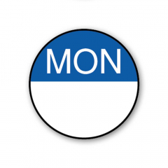 24mm Day Labels Monday Blue