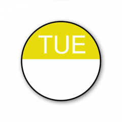 24mm Day Labels Tuesday Yellow