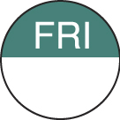 24mm Day Labels Friday Green