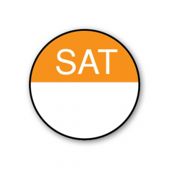 24mm Day Labels Saturday Orange