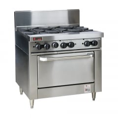 Trueheat RC Series 6 Burner Oven Range 900mm