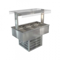 Cossiga Refrigerated Well - Flat Top Glass LSRF3-FT