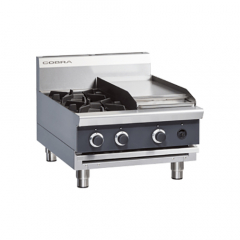 Cobra C6C-B - 600mm Two Burner / Griddle Gas Cooktop