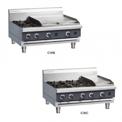 Cobra C9C-B 900mm Bench Model 4 Burner/Griddle Natural Gas Cooktop