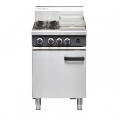 Cobra CR6C 600mm Two Burner / Griddle Natural Gas Range Static Oven