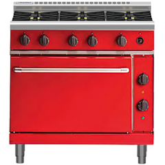 Waldorf Red RNLB8610GE Gas Range with Electric Static Oven