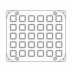 Pavoni Plate for Cookmatic Choux Cube Plate #C1