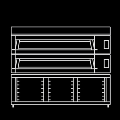 Modulram 2 Deck 3 Tray 1420x750mm With Hood+Stand Ramalhos