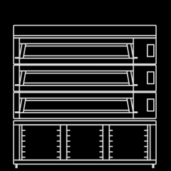 Modulram 3 Deck 3 Tray 1420x750mm With Hood+Stand Ramalhos