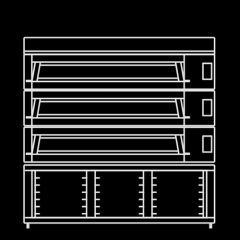 Ramalhos Modulram 3 Deck 3 Tray 456x800mm No Hood W/Stand