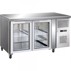 Pro.Equip Undercounter 2 Glass Door Chiller 1360mmW