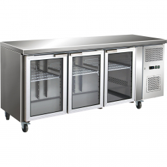 Pro.Equip Undercounter 3 Glass Door Chiller 1795mmW
