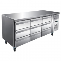 Pro.equip Undercounter Stainless 9 Drawer Chiller 1795mm