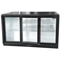 Delta Essentials Backbar Bottle Cooler - 3 Sliding Glass Doors