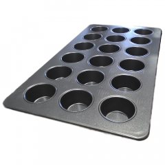 Pro.cooker Muffin Tray Texas 16” Teflon 18 Cups 73x400mm