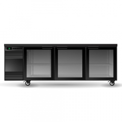 Skope Backbar CounterLine Glass Swing Door Fridge Black