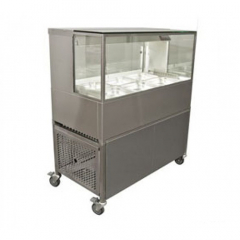 Woodson W.CFSQ24 4 Module Square Glass Cold Food Display