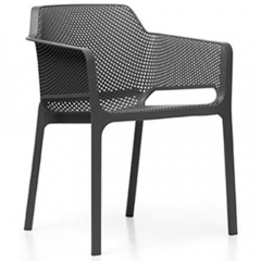 Net Armchair Stacking Charcoal