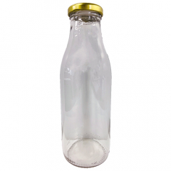Glass Bottle with Gold Twist Cap 500ml