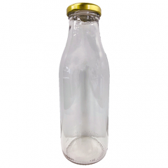 Glass Bottle with Gold Twist Cap 500ml