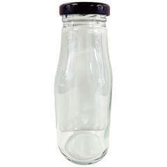 Glass Bottle with Black Twist Cap 250ml
