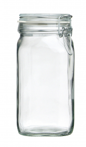 Bormioli Rocco Fido Square Glass Jar & Clip Lid 1.5 Litre