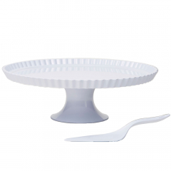 Barel Deluxe Melamine Cake Stand & Knife